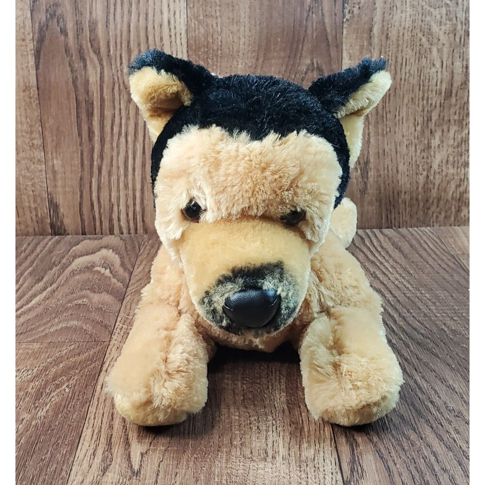 German Shepherd Pepper 14" Plush Puppy Dog Laying Down Gund 4050572